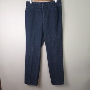 Christopher & Banks Womens Size 12 Dark Blue Straight Leg Stretch Jeans
